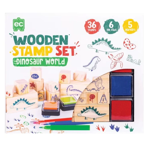 EC - Wooden Stamp Set - Dinosaur World