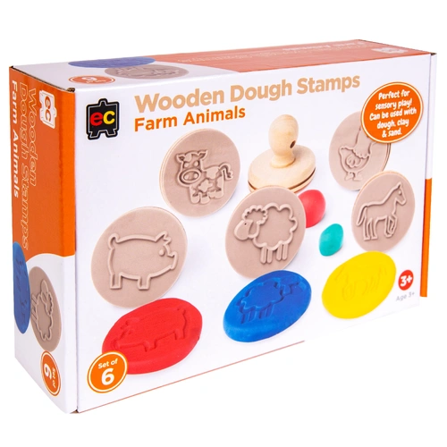 EC - Wooden Dough Stamps - Farm Animals