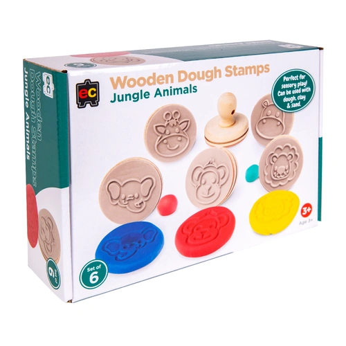 EC - Wooden Dough Stamps - Jungle Animals