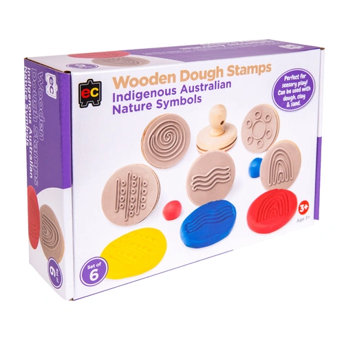 EC - Wooden Dough Stamps - Indigenous Nature Symbols
