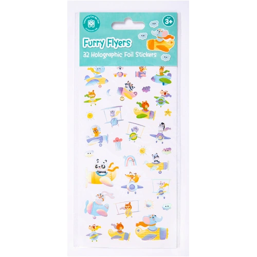 Learning Can Be Fun - Furry Flyers - Holographic Sticker Set