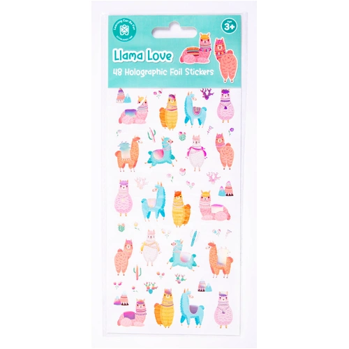 Learning Can Be Fun - Llama Love - Holographic Sticker Set