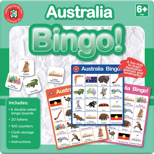 Learning Can Be Fun - Australia Bingo