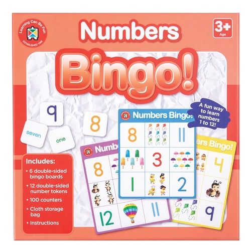Learning Can Be Fun - Numbers Bingo