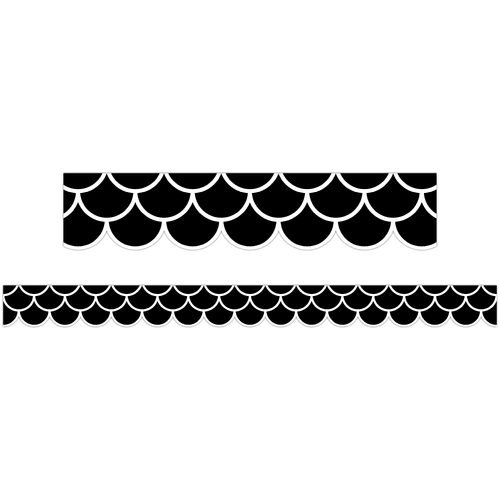 Learning Can Be Fun - Black Scallops Border (Pack of 12)