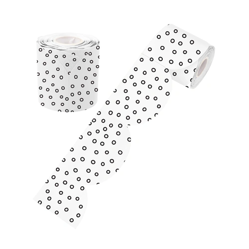 Learning Can Be Fun - Black and White Dots Rolled Scalloped Border