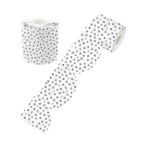 Learning Can Be Fun - Blk and Wht Patterned Rolled Scallop Border