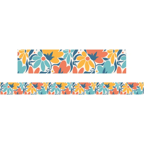 Learning Can Be Fun - Floral Bloom Abstract Border (Pack of 12)