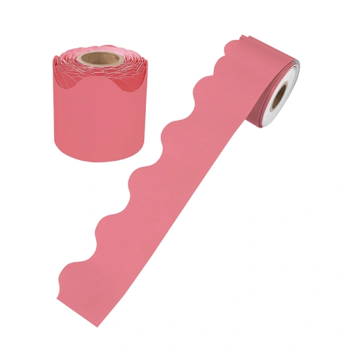 Learning Can Be Fun - Growing Minds Crimson Rolled Scalloped Border