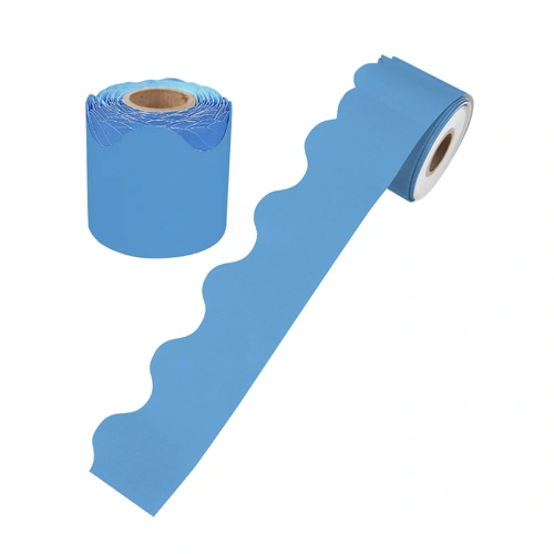 Learning Can Be Fun - Growin Minds Ocean Blue Rolled Scallop Border
