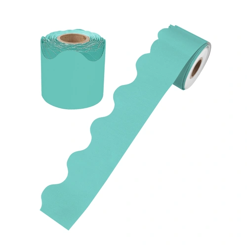 Learning Can Be Fun - Growing Minds Teal Rolled Scalloped Border