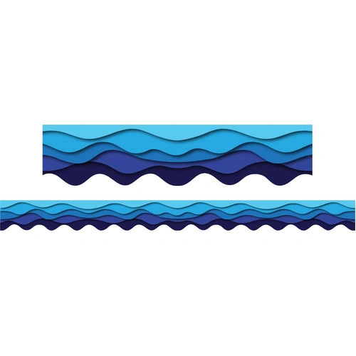 Learning Can Be Fun - Ocean Waves Scalloped Border (Pack of 12)