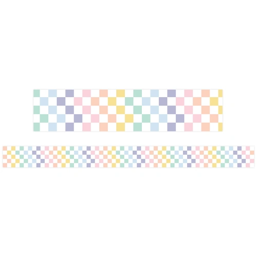 Learning Can Be Fun - Pastel Checkered Border (Pack of 12)