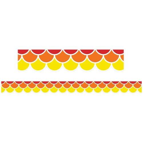 Learning Can Be Fun - Warm Tones Scallops Border (Pack of 12)