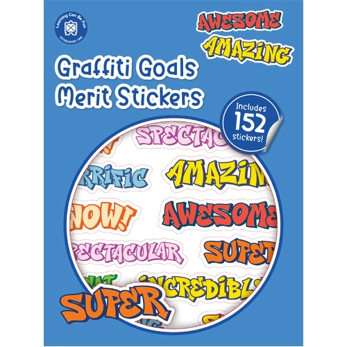Learning Can Be Fun - Graffiti Goals Merit Stickers