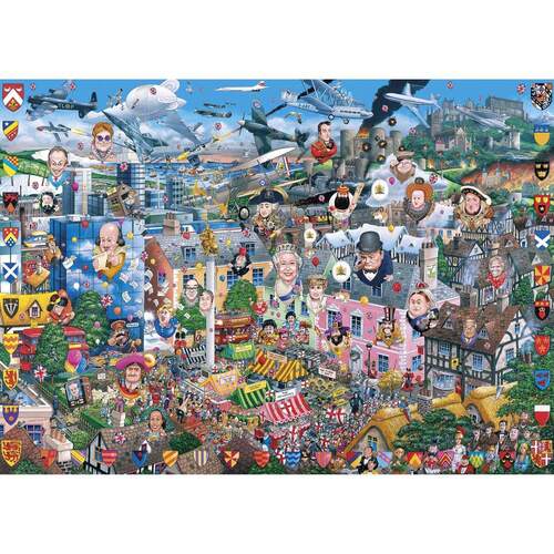 Gibsons - I Love Great Britain Puzzle 1000pc
