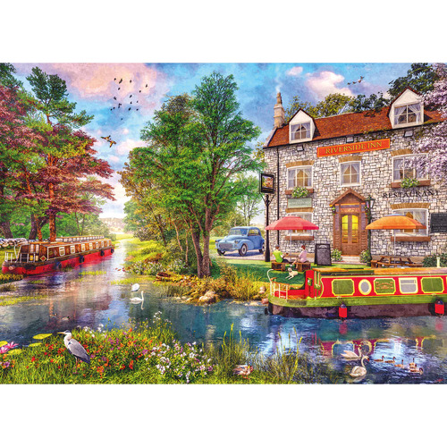 Gibsons - Riverside Inn Large Piece Puzzle 100pc