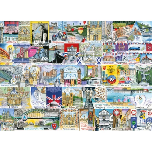 Gibsons - Bright Lights & Big Cities Large Piece Puzzle 500pc