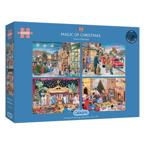 Gibsons - Magic of Christmas Puzzle 4 x 500pc