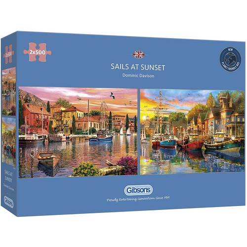 Gibsons - Sails at Sunset Puzzle 2 x 500pc