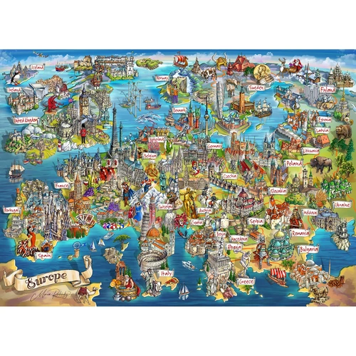 Gibsons - Exploring Europe Puzzle 1000pc