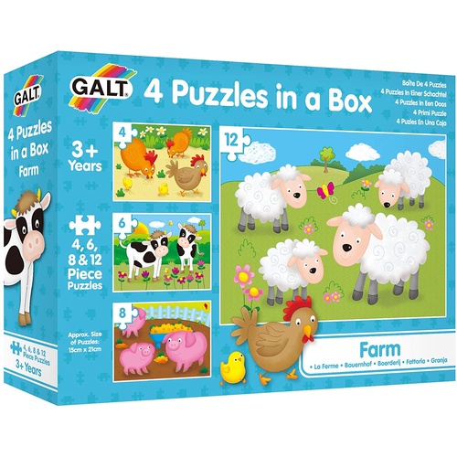 Galt - 4 Puzzles in a Box - Farm