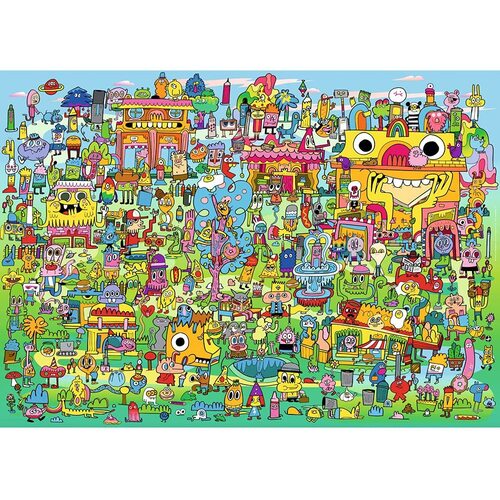 Heye - Burgerman, Doodle Village Puzzle 1000pc
