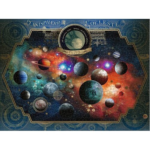 Heye - Map Art, Space World Puzzle 1500pc