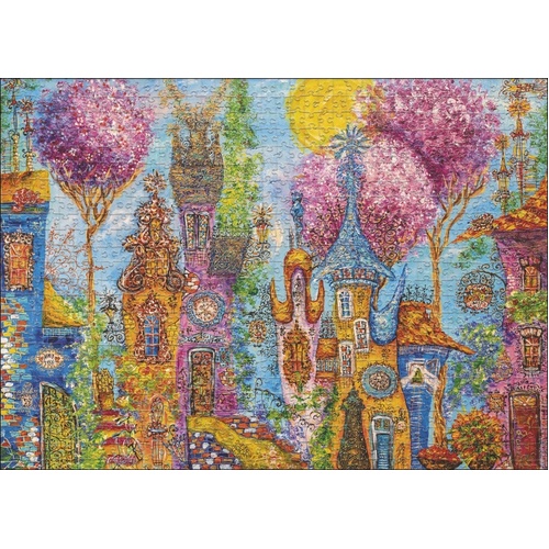 Heye - Charming Village, Pink Trees Puzzle 1000pc