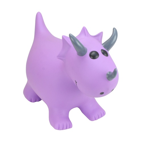 Happy Hopperz - Purple Triceratops Small