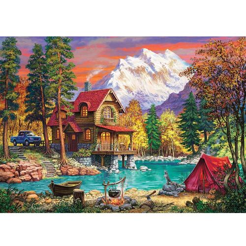 Holdson - Sunsets, Forest House Sunset Puzzle 1000pc