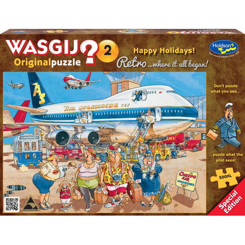 Holdson - WASGIJ? Retro Original 2 Happy Holidays! Large Piece Puzzle 500pc