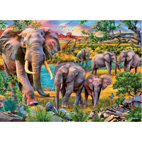 Holdson - Call of the Wild - Elephant Walkabout Puzzle 1000pc