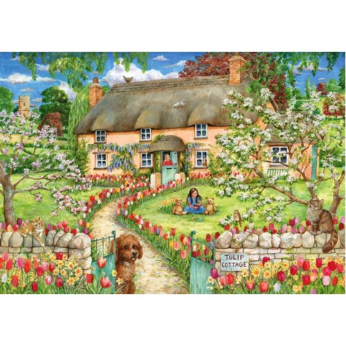Holdson - Cottage Cuties, Tulip Cottage Large Piece Puzzle 500pc