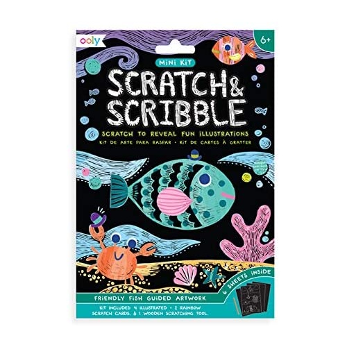 Ooly - Mini Scratch & Scribble - Friendly Fish