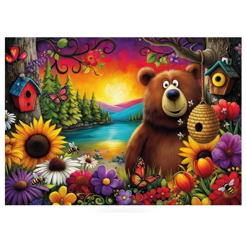 JaCaRou - The Bear & The Bees Puzzle 1000pc