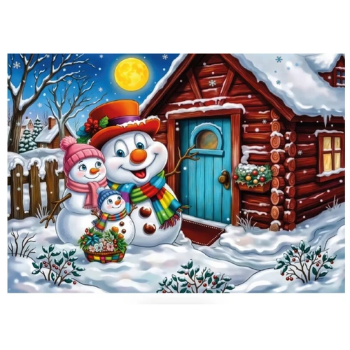 JaCaRou - Happy Snowman Family Puzzle 1000pc