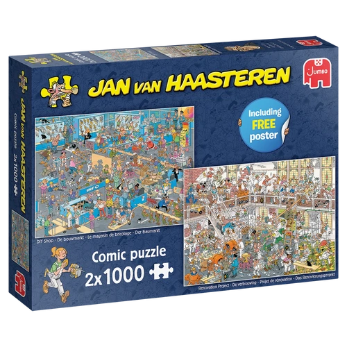 Jumbo - Jan Van Haasteren DIY Shop +  Renovation Project Puzzle 2x1000pc