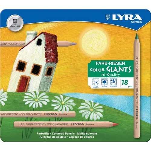 Lyra - Colour Giants Coloured Pencils (tin of 18)