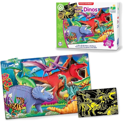 Learning Journey - Glow in the Dark Dinos Puzzle 100pc