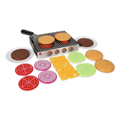 Popular Playthings - Magnetic Build & Grill Burger Set