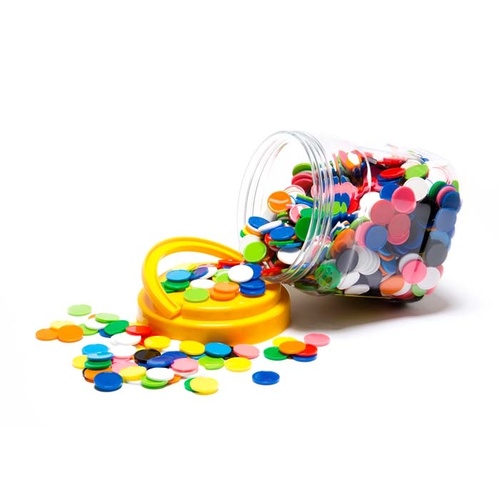 Learning Can Be Fun - Counters Small Round 10 Colours (1000 pieces)