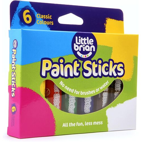 Little Brian - Paint Sticks - Classic Colours (6 pack)