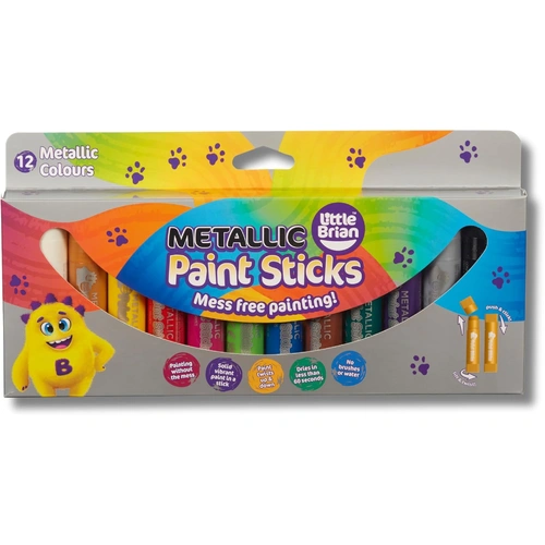 Little Brian Paint Sticks - Metallic (12 pack)