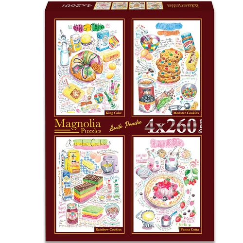 Magnolia - Lucile Prache Puzzle 4x260pc