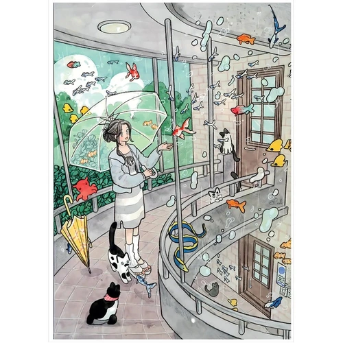 Magnolia - Summer Rain Aquarium Puzzle 1000pc