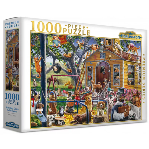 Harlington - Naughty Dogs Schoolyard Puzzle 1000pc