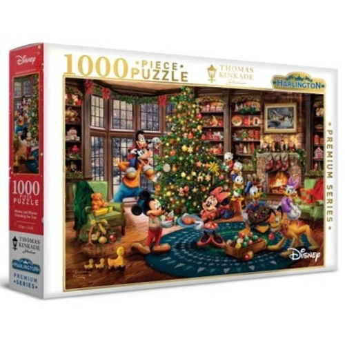 Harlington - Thomas Kinkade Disney - Trimming The Tree Puzzle 1000pc