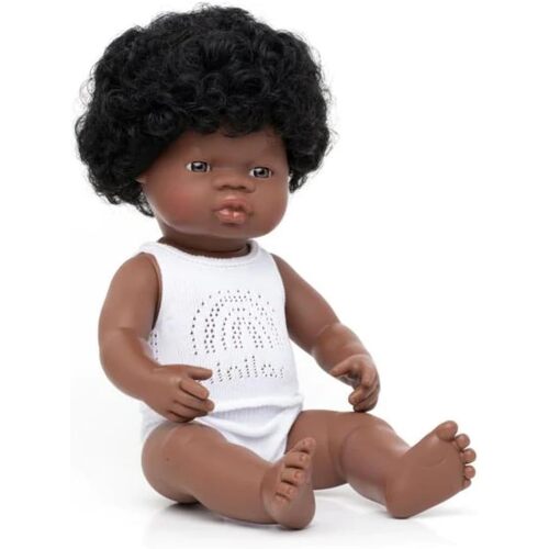 Miniland - Baby Doll African Boy 38cm