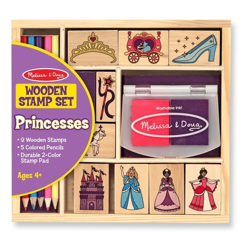Melissa & Doug - Wooden Princess Stamp Set